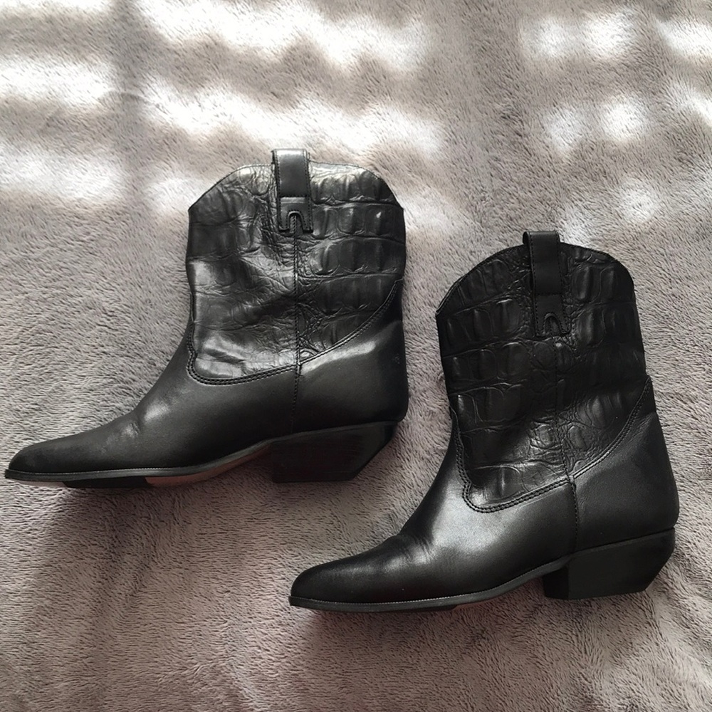 Vintage croc cowgirl boots